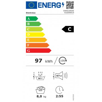 Electrolux EW6D285AE Στεγνωτήριο 8kg A+++ με Αντλία Θερμότητας Electrolux EW6D285AE Στεγνωτήριο 8kg A+++ με Αντλία Θερμότητας